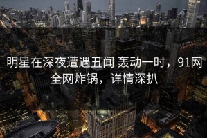 明星在深夜遭遇丑闻 轰动一时，91网全网炸锅，详情深扒