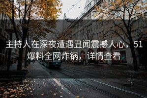 主持人在深夜遭遇丑闻震撼人心，51爆料全网炸锅，详情查看