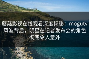 蘑菇影视在线观看深度揭秘：mogutv风波背后，明星在记者发布会的角色彻底令人意外