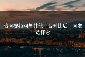 暗网视频网与其他平台对比后，网友选择它