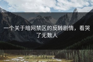 一个关于暗网禁区的反转剧情，看哭了无数人