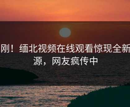 刚刚！缅北视频在线观看惊现全新资源，网友疯传中
