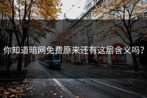 你知道暗网免费原来还有这层含义吗？
