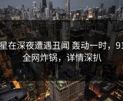 明星在深夜遭遇丑闻 轰动一时，91网全网炸锅，详情深扒