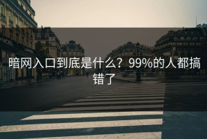 暗网入口到底是什么？99%的人都搞错了