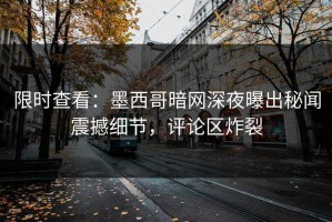 限时查看：墨西哥暗网深夜曝出秘闻震撼细节，评论区炸裂