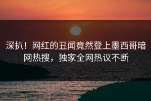 深扒！网红的丑闻竟然登上墨西哥暗网热搜，独家全网热议不断