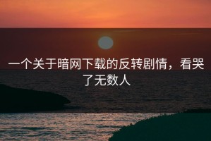 一个关于暗网下载的反转剧情，看哭了无数人