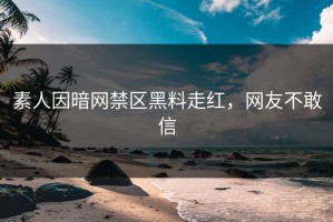 素人因暗网禁区黑料走红，网友不敢信