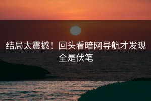 结局太震撼！回头看暗网导航才发现全是伏笔