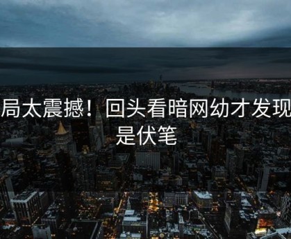 结局太震撼！回头看暗网幼才发现全是伏笔