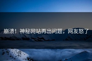 崩溃！神秘网站再出问题，网友怒了