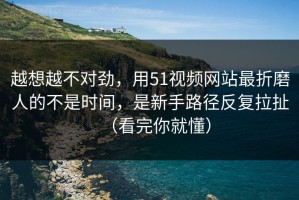 越想越不对劲，用51视频网站最折磨人的不是时间，是新手路径反复拉扯（看完你就懂）