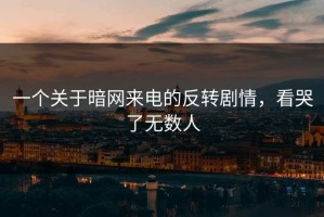 一个关于暗网来电的反转剧情，看哭了无数人