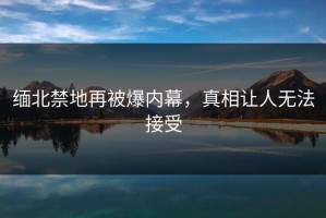 缅北禁地再被爆内幕，真相让人无法接受
