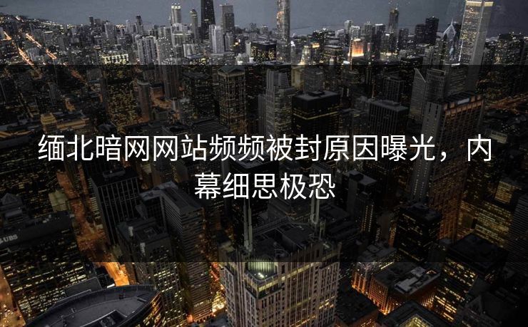 缅北暗网网站频频被封原因曝光，内幕细思极恐