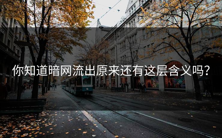 你知道暗网流出原来还有这层含义吗？