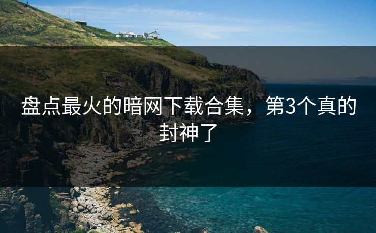 盘点最火的暗网下载合集，第3个真的封神了